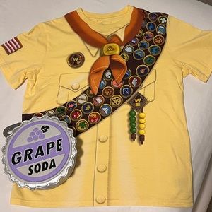 Disney movie ‘UP’ Wilderness Explorer t-shirt and grape soda pin purse.